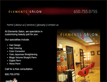 Tablet Screenshot of elementssalon75.com